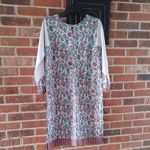 Khaadi Multi Floral Long Sleeve Kurta Top Size 10 (1588)